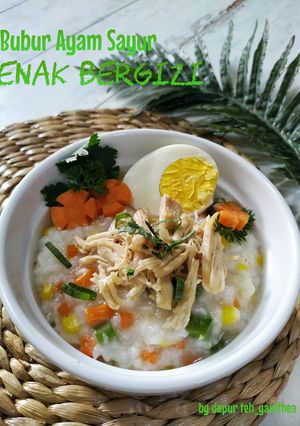 Foto resep Bubur Ayam Sayur Enak Bergizi