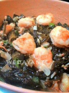 Foto resep Cah Sawi Asin ft. udang (tumis sayur asin)
