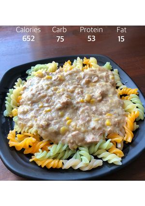 Hình của món Tuna & creamed corn macaroni.