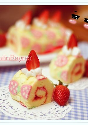 Foto resep Cara Membuat Motif pada Japanese Roll Cake - How to make japanese roll pattern