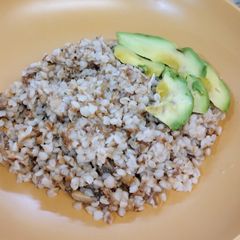 Buckwheat with Mushrooms and Avocado A picture of Buckwheat with Mushrooms and Avocado.