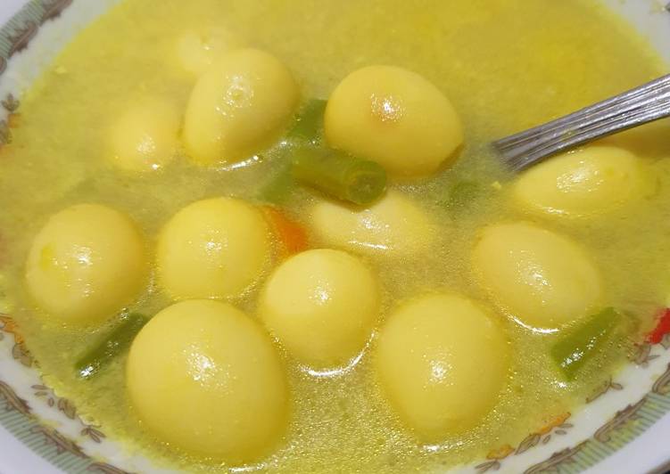 Telur Puyuh Santan Bumbu Kuning