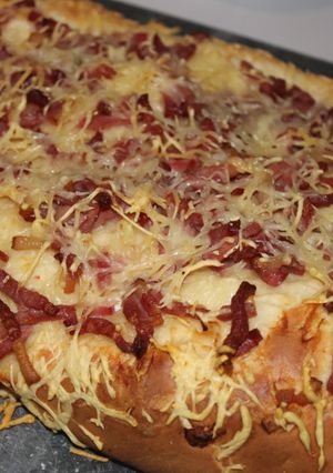 Une photo de Fougasse briochée lardons gruyère