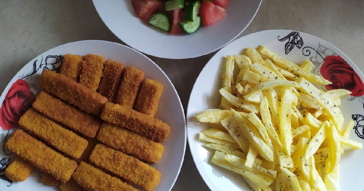 Fish sticks and chips συνταγή από τον/την Roula Voulga Cookpad