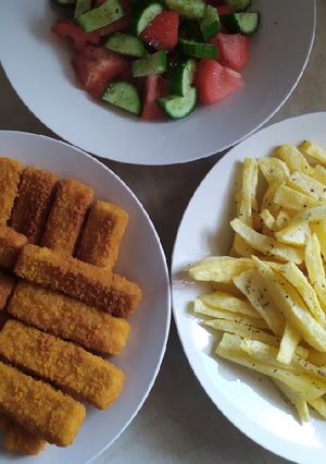 Φωτογραφία της συνταγής Fish sticks and chips