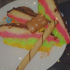 A picture of Rainbow cake 🎂.