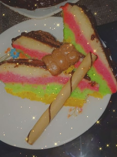 A picture of Rainbow cake 🎂.