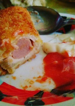 Foto resep Roti gulung keju sosis
