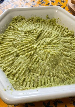 Une photo de Purée de brocolis à la crème et parmesan