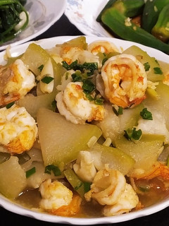 鮮蝦炒瓠瓜 的食譜成品照片