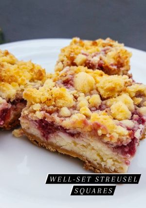 Foto resep Raspberry Banana Cheesecake Streusel Squares