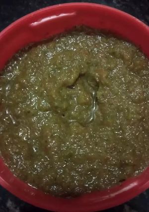 A picture of Pudina chutney.