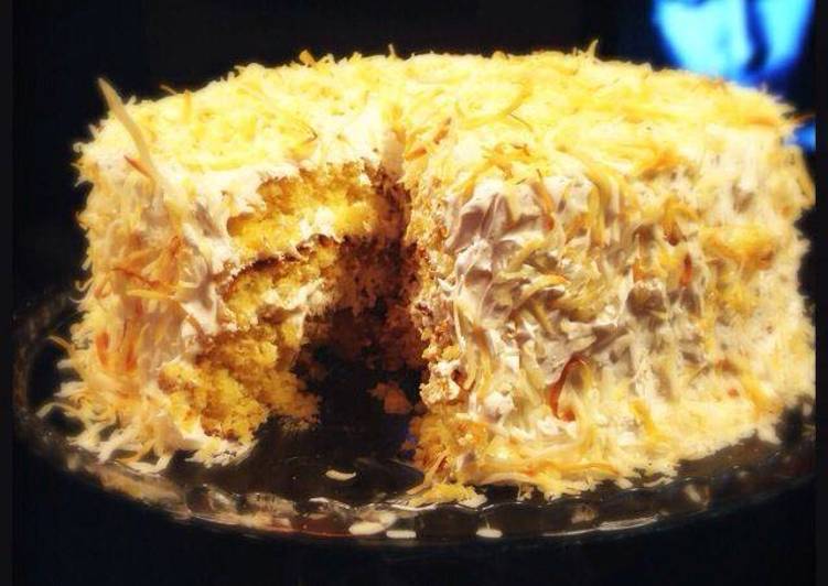 Recipe: Yummy Coconut Layer Cake