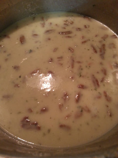 A picture of Creamy Chicken and Wild Rice Soup.