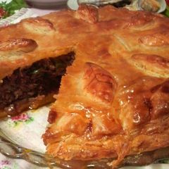 A picture of Meat Pie Made With Frozen Pastry To Serve to Guests.