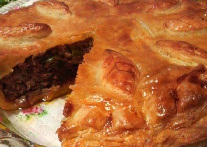 Meat Pie Made With Frozen Pastry To Serve to Guests