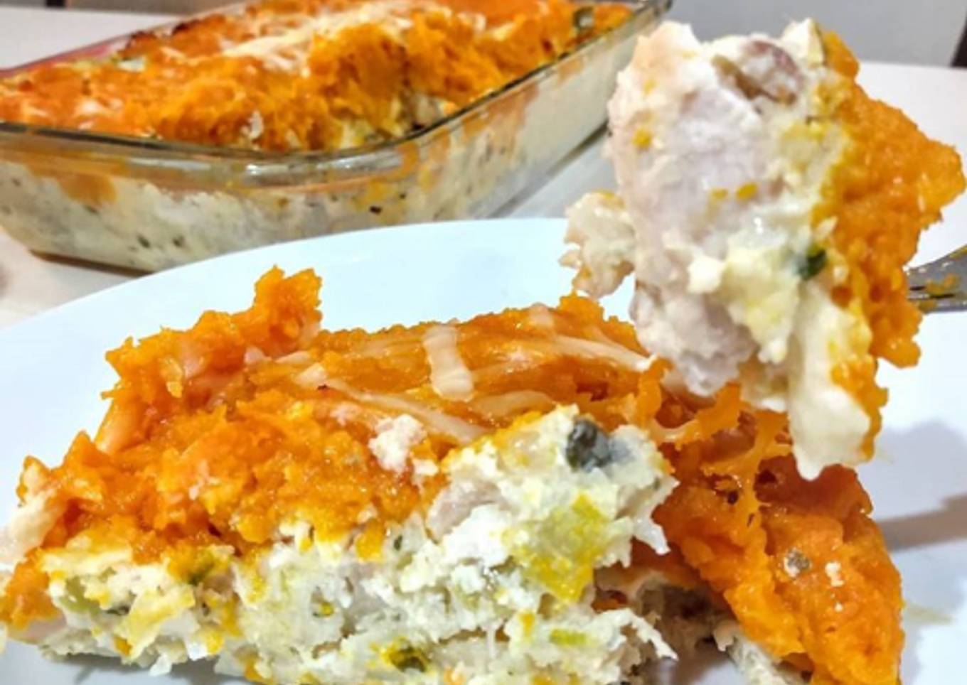 Pastel de pollo y calabaza