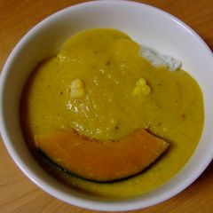 A picture of Macrobiotic Kabocha Squash Vegetable Soup & Curry for Kids.
