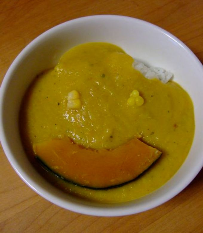 A picture of Macrobiotic Kabocha Squash Vegetable Soup & Curry for Kids.
