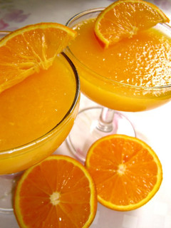 A picture of Easy Microwaved Fresh Orange Jello.