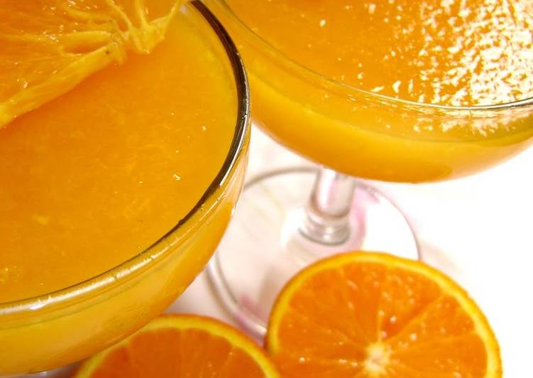 Steps to Prepare Homemade Easy Microwaved Fresh Orange Jello