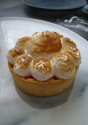 Une photo de Tarte groseille meringué