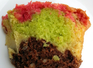 A picture of Almond Rainbow Cake.