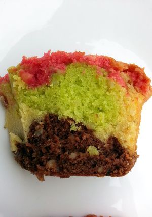 A picture of Almond Rainbow Cake.