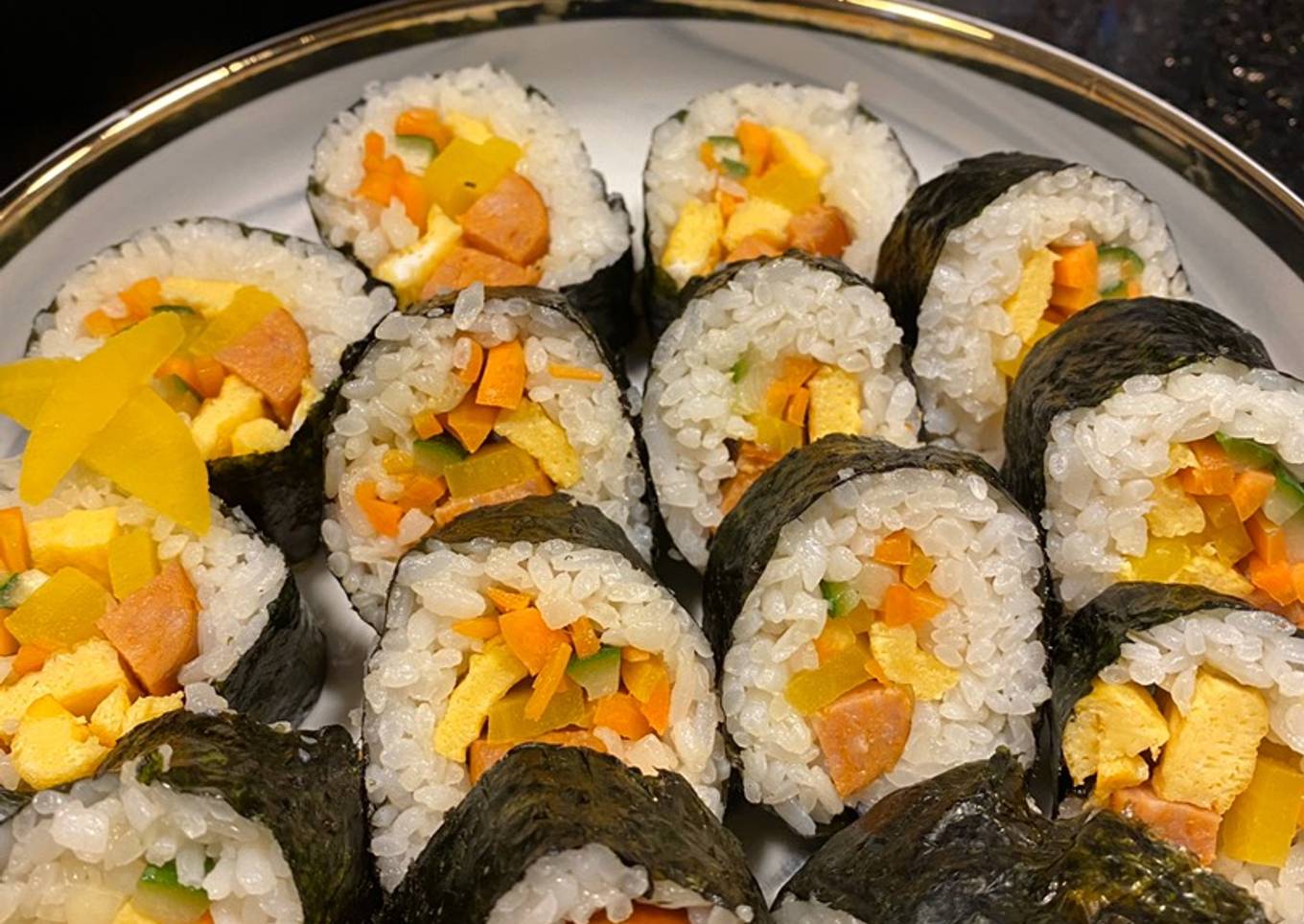 Gimbap/ nasi gulung seaweed korea simple and easy