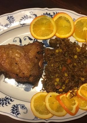 A picture of California Farm Tea Smoked Chicken Quarter or Turkey Thigh.