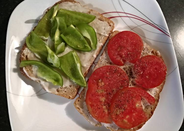 Recipe of Any-night-of-the-week TX&#39;s Style ~ Tomato ~n~ Bell Pepper Sandwich