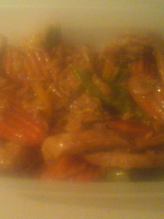 A picture of Awesome pork and beef stirfry.