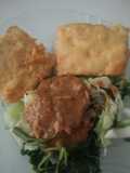 Pecel sayuran dan tempe mendoan suka suka