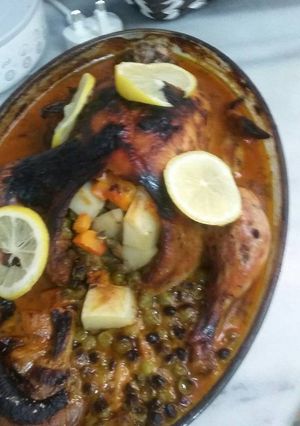 صورة لوصفة دجاج محشي بالخضار