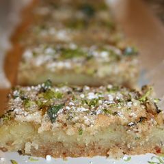 A picture of Pecan-Crusted Mojito Bars.