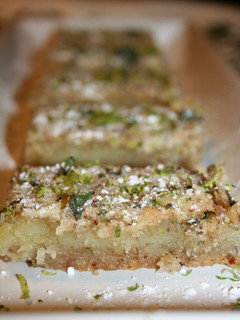 A picture of Pecan-Crusted Mojito Bars.