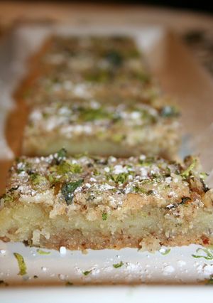A picture of Pecan-Crusted Mojito Bars.