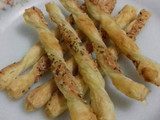 Pastry cheese stick with oregano