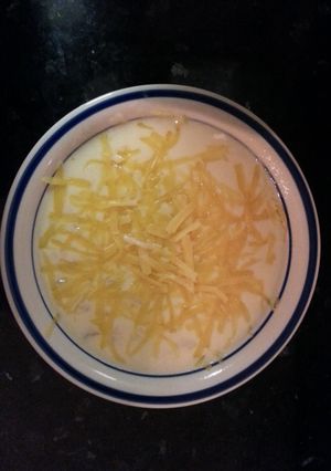 A picture of Cheesy Potato Crockpot Soup.