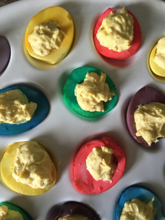 A picture of Easter Deviled Eggs.