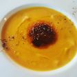 Vellutata di Zucca, Patè di Fegato e Cialda Croccante