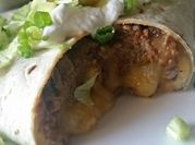 A picture of cheesy beef enchiladas