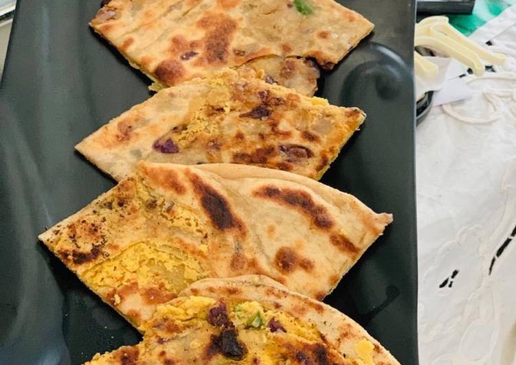 Easiest Way to Make Favorite Besan-onion stuffed paratha