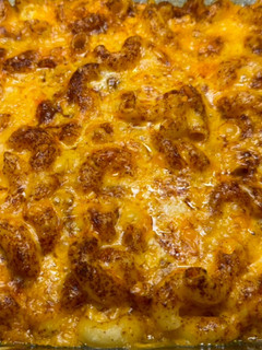 A picture of “Shelli’s” Macaroni & Cheese.