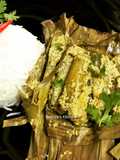 Ivy Gourd Paturi (Tindora / Tendli steam cooked in Banana Leaf)