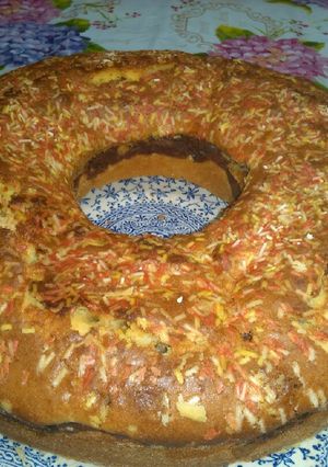 Foto di Ciambella all'arancia con ripieno ricotta al cioccolato