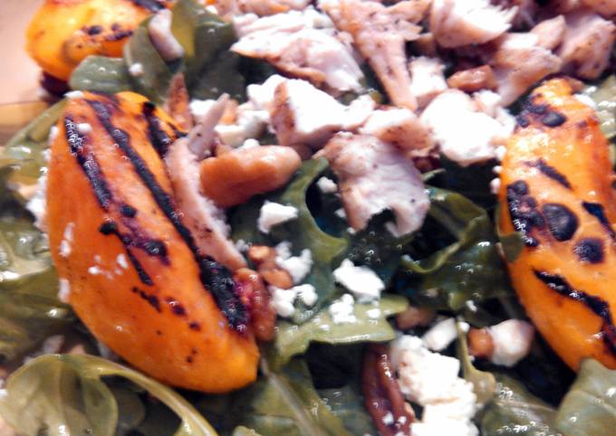 Grilled Chicken &amp; Peach Salad w/ Sweet Tea Vinaigrette