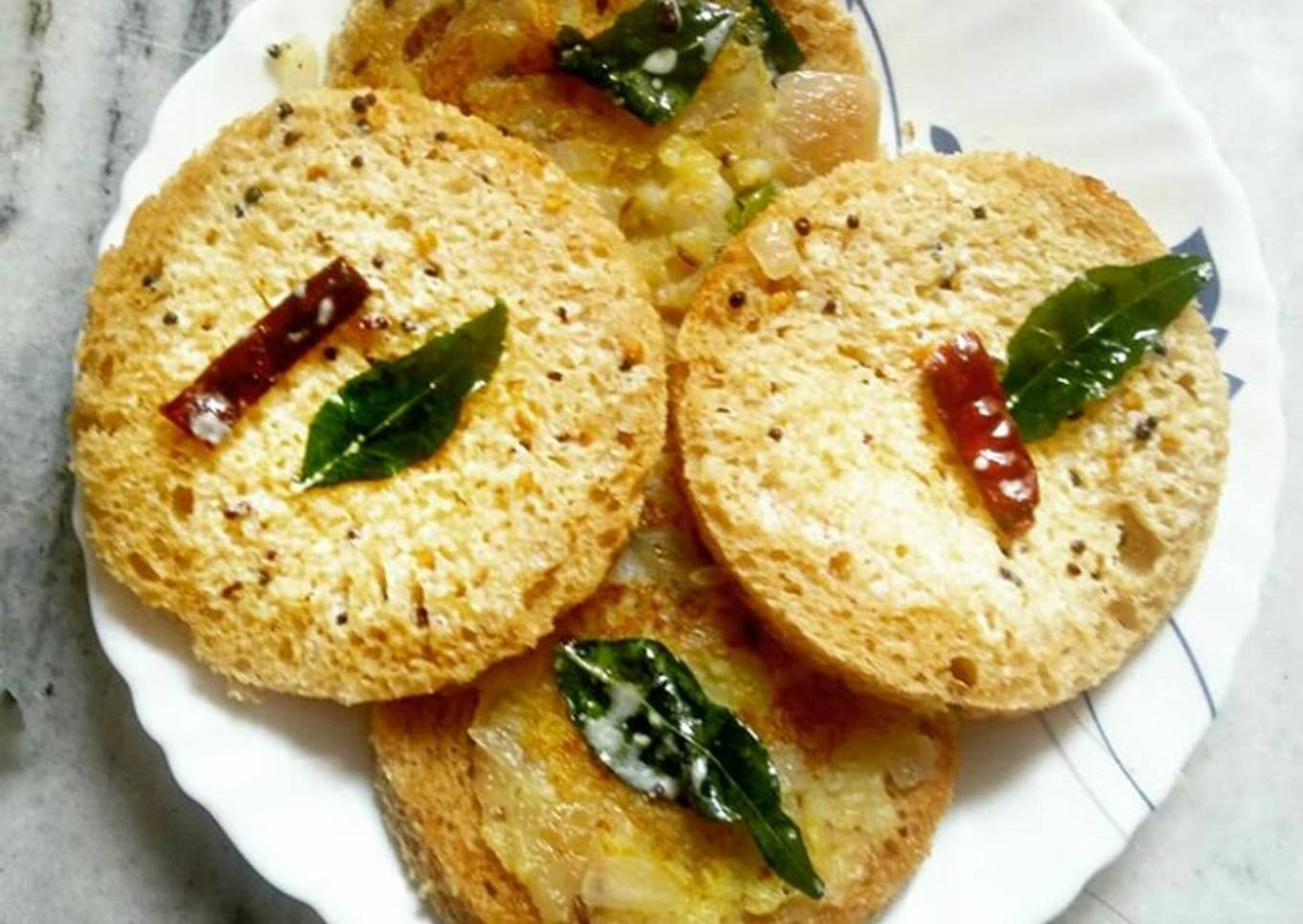 Bread idli sandwich