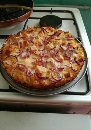 A picture of Potato pizza.
