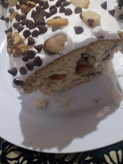 Una foto de Pan dulce budín exquisito!